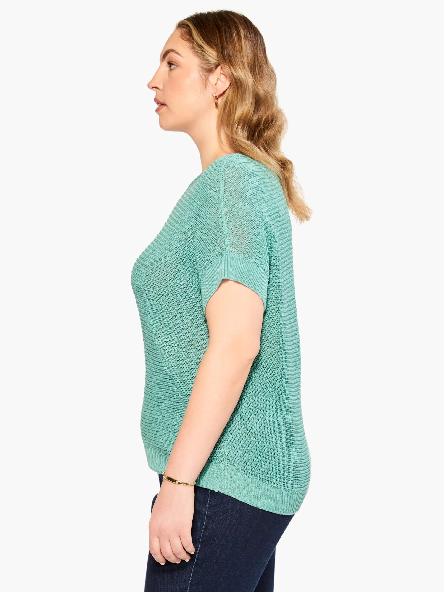 Easy Sleeve Summer Sweater HAZY AQUA - Image 2