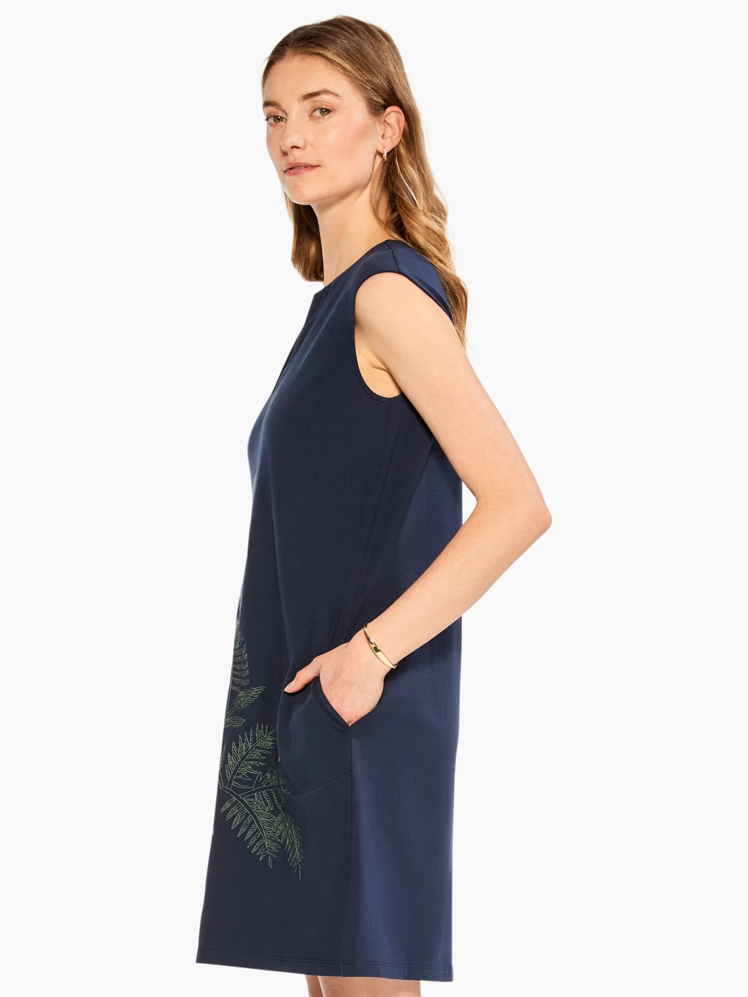 Embroidered Fauna Dress INDIGO MULTI - Image 2