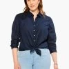 Cotton Boyfriend Shirt DARK INDIGO