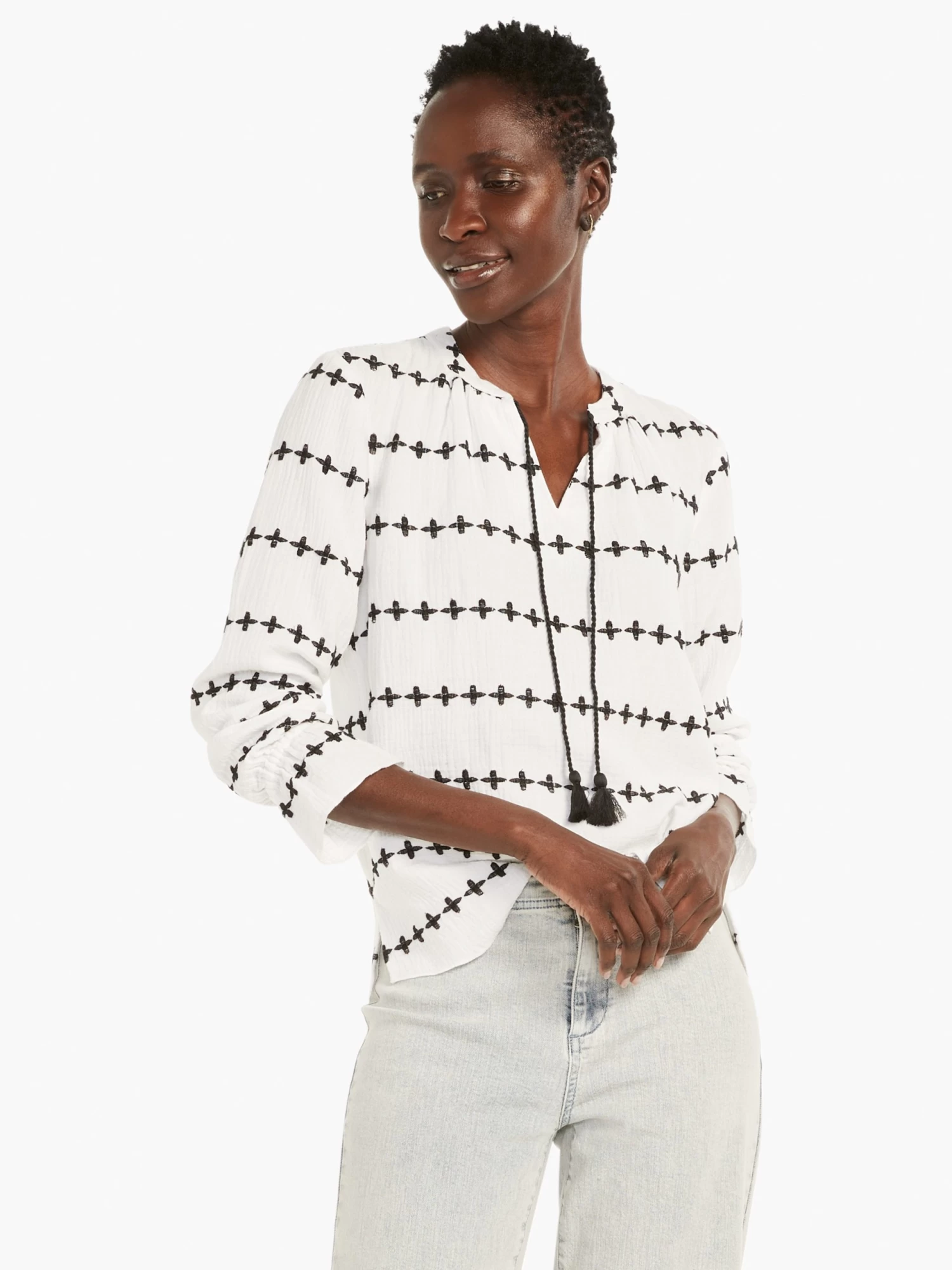 Plus One Top WHITE MULTI - Image 2