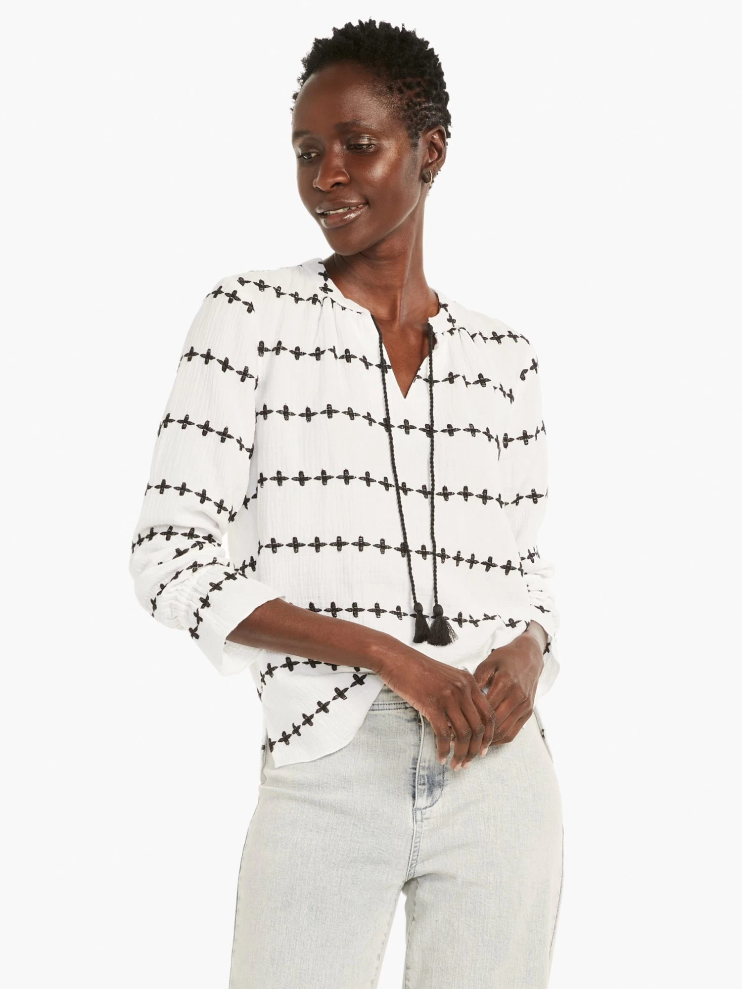 Plus One Top WHITE MULTI - Image 5