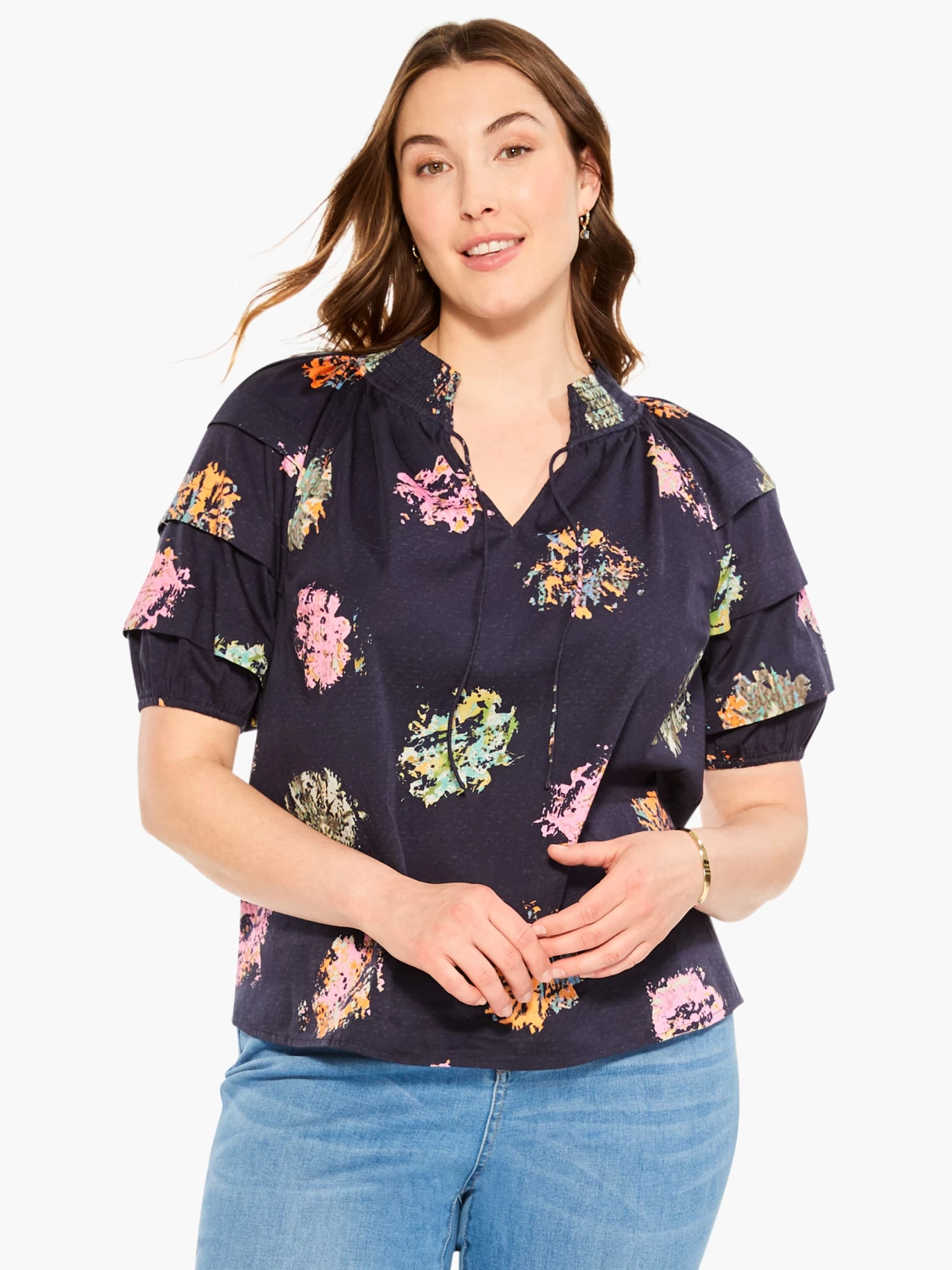 Bright Spot Top INDIGO MULTI