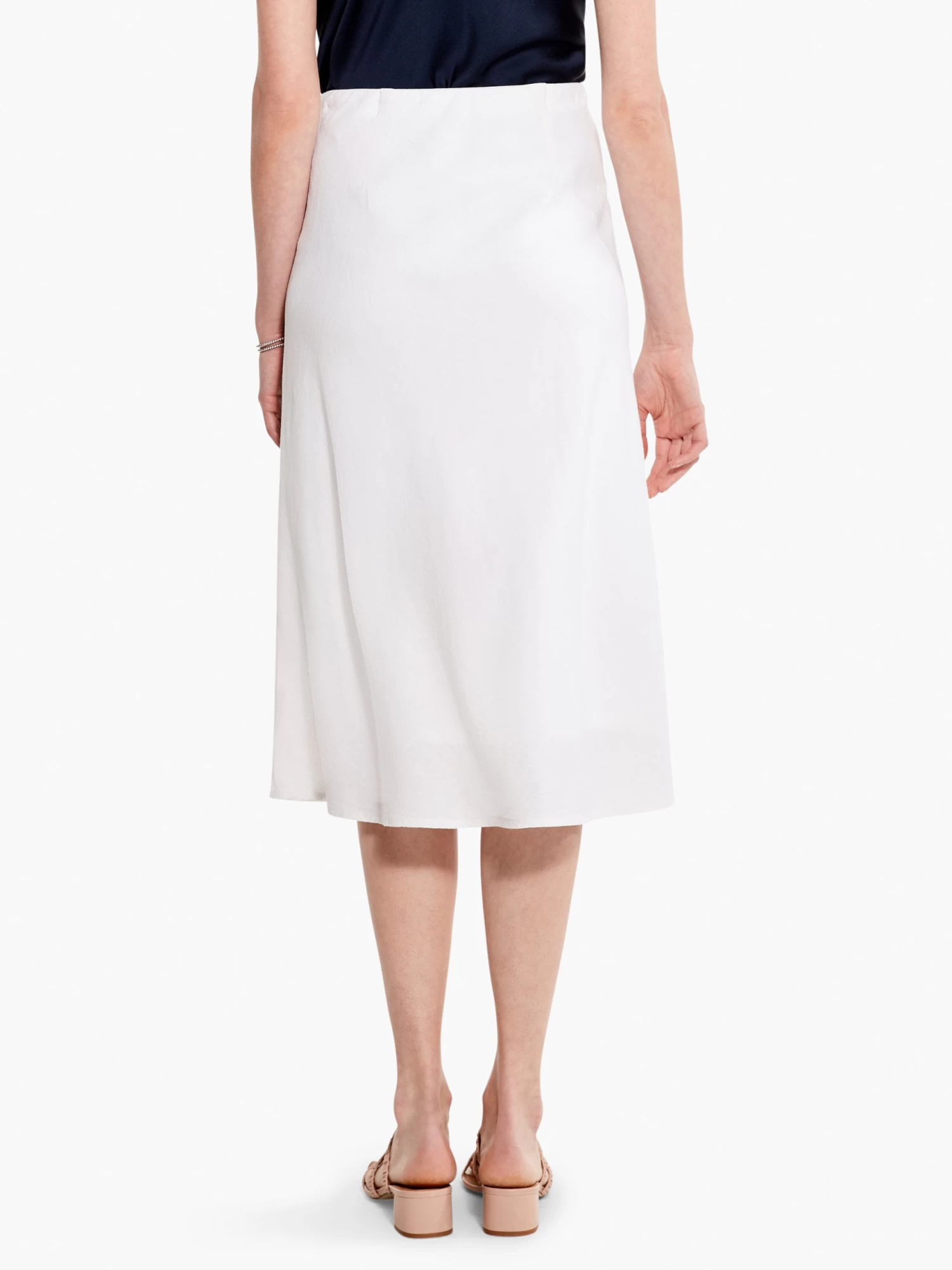 Rumba Linen Slip Skirt PAPER WHITE - Image 4