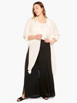 Statement Wide-Leg Pant BLACK ONYX