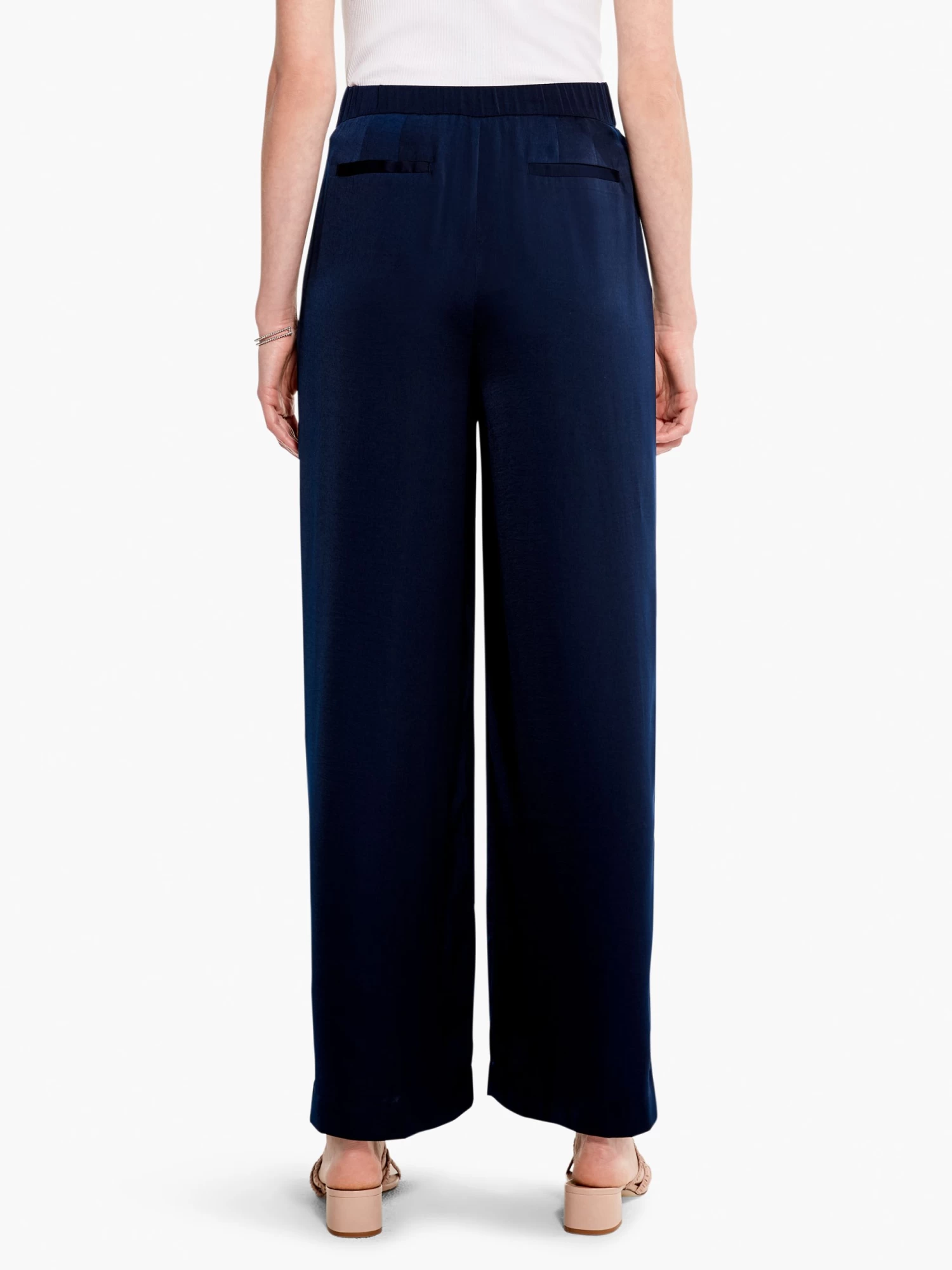 Soft Drape Wide-Leg Pant DARK INDIGO - Image 4
