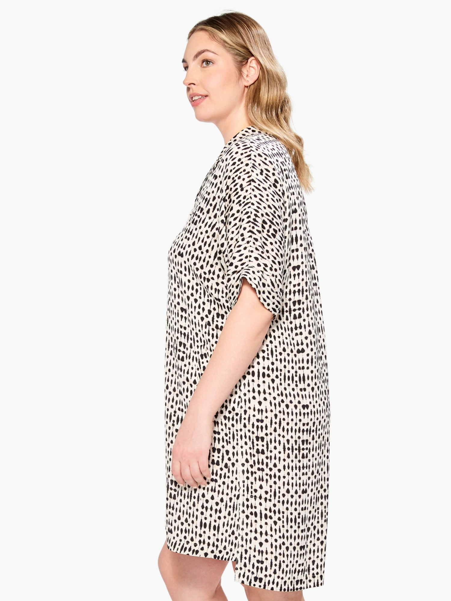 Inky Dots Dress WHITE MULTI - Image 2