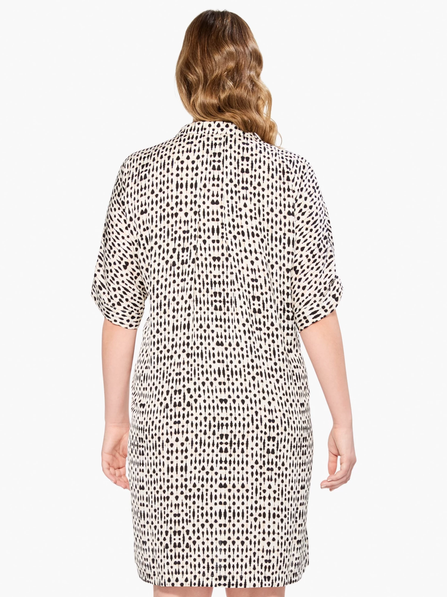 Inky Dots Dress WHITE MULTI - Image 3