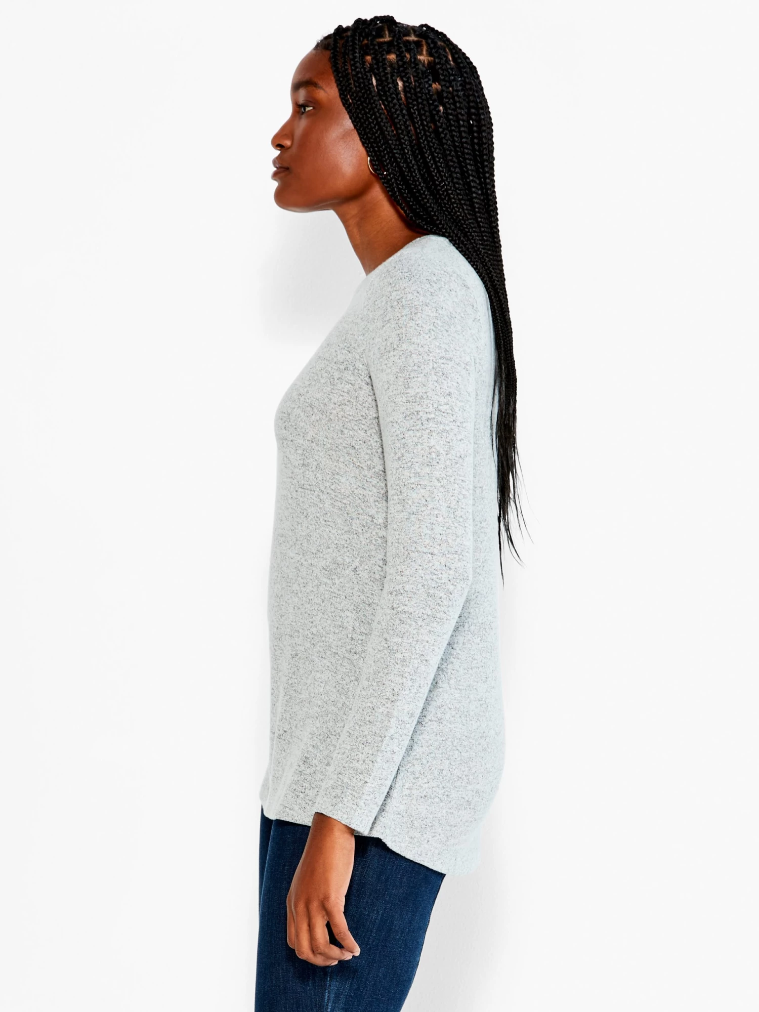 NZT Sweet Dreams Long Sleeve Crew Tee GREY MIX - Image 2