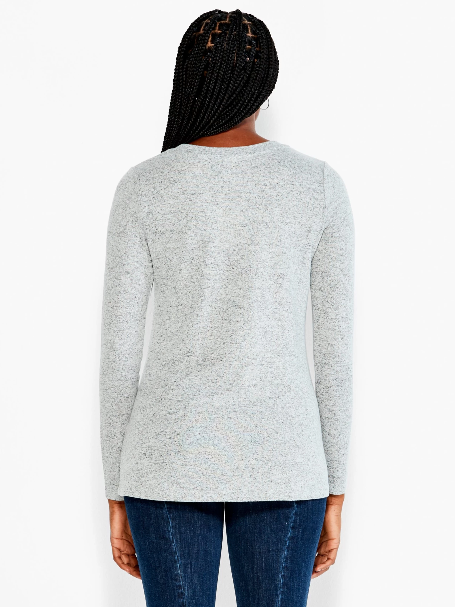 NZT Sweet Dreams Long Sleeve Crew Tee GREY MIX - Image 3