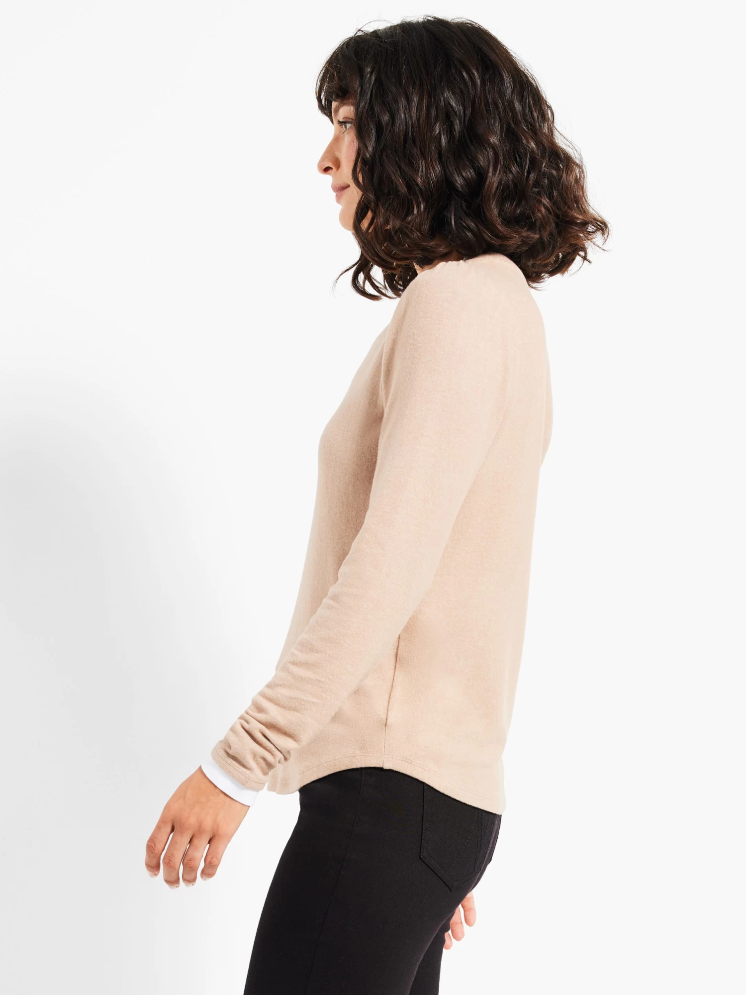 NZT Sweet Dreams Puff Shoulder Layered Top NATURAL - Image 2