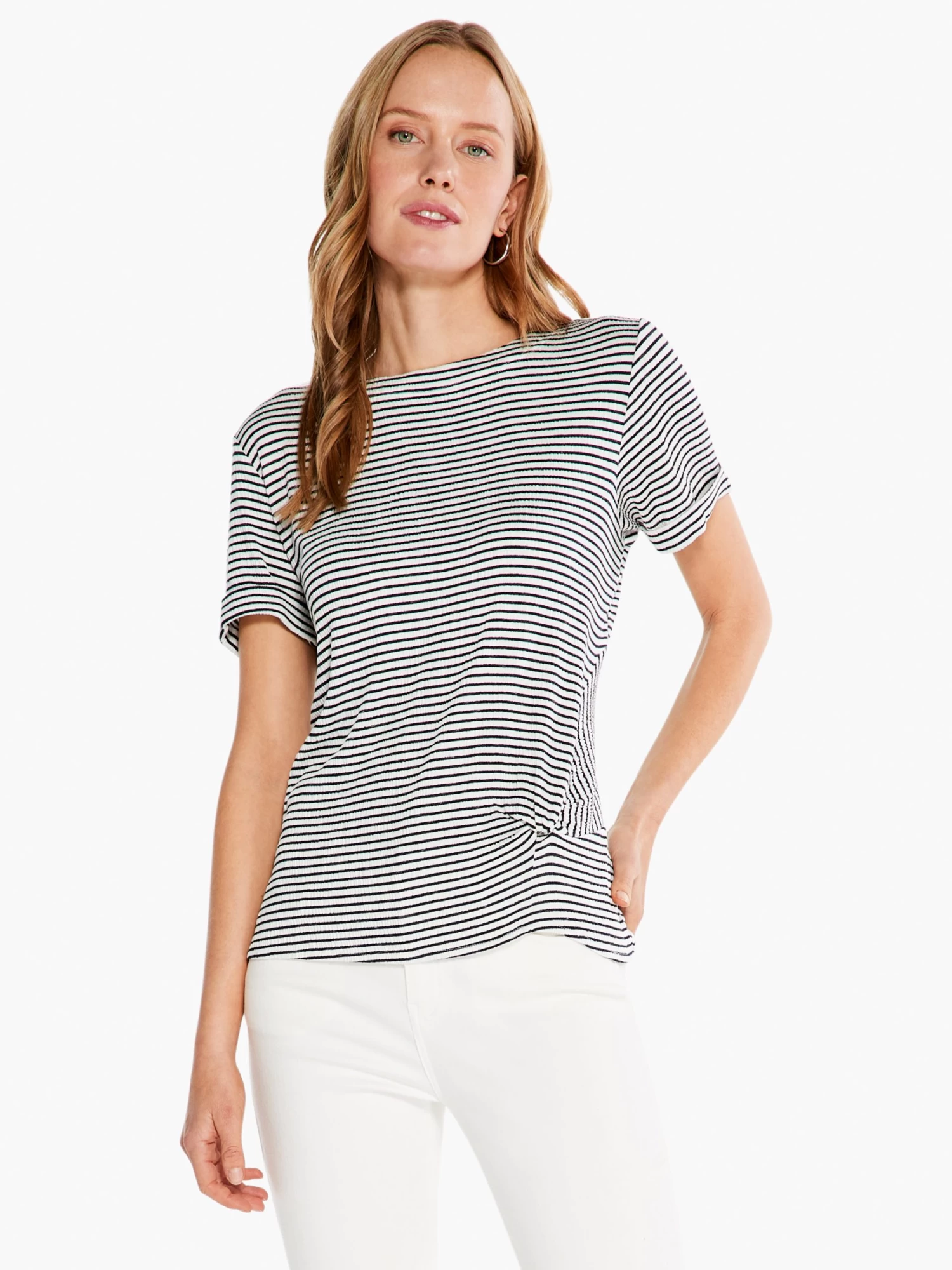 In Line Twist Tee WHITE MULTI