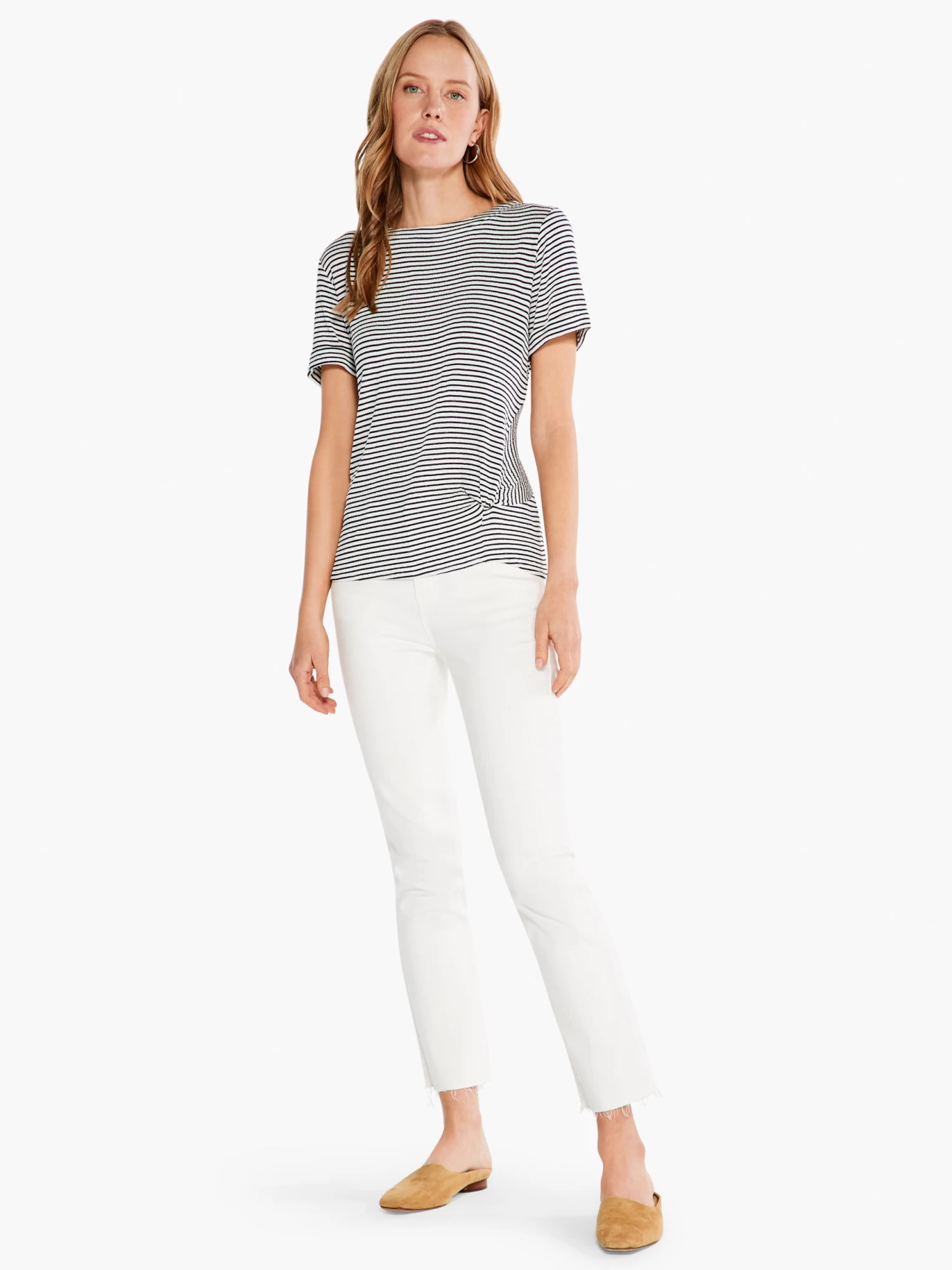 In Line Twist Tee WHITE MULTI - Image 4