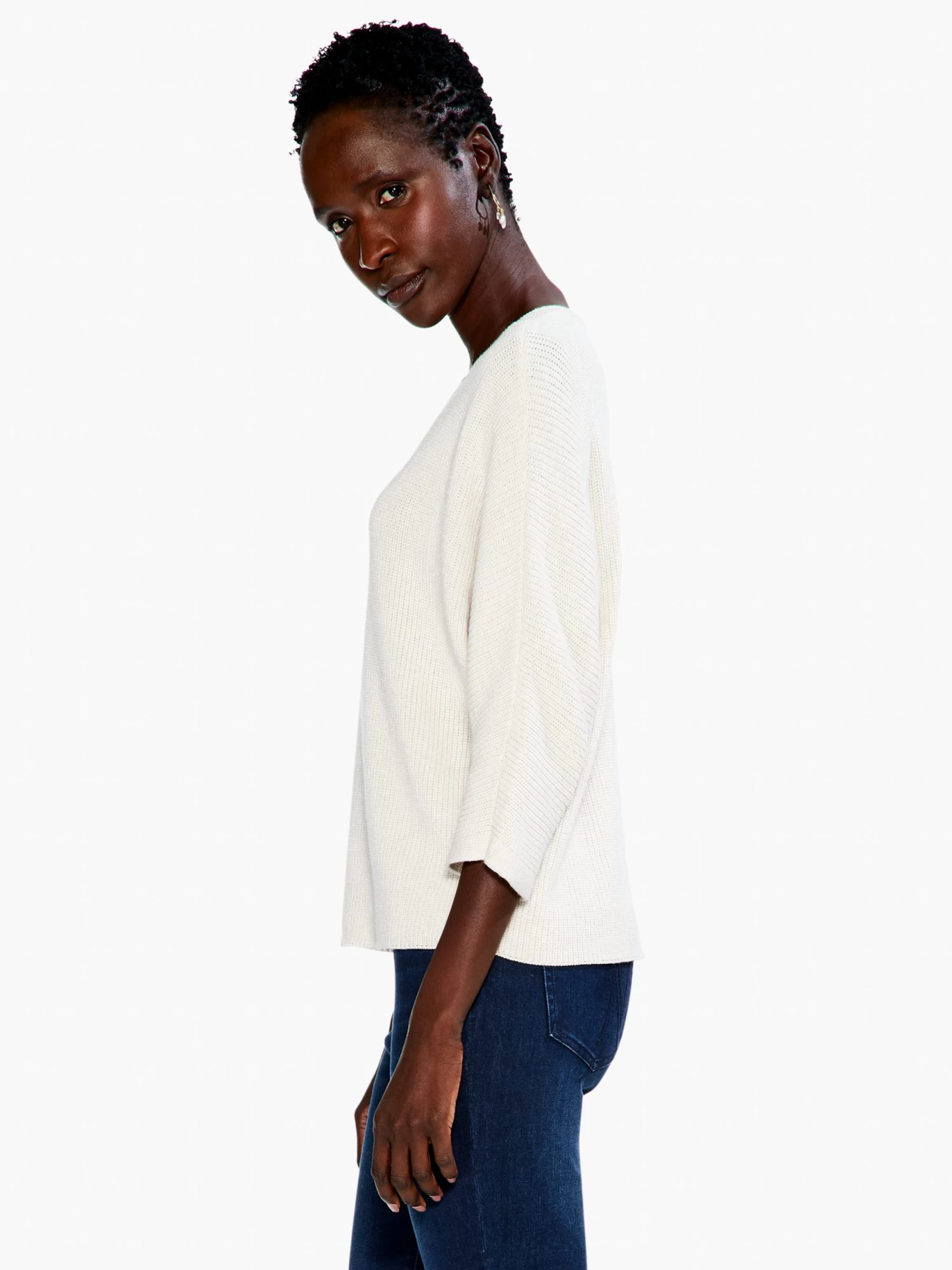Relaxed Shaker Knit Sweater CANVAS - Image 2