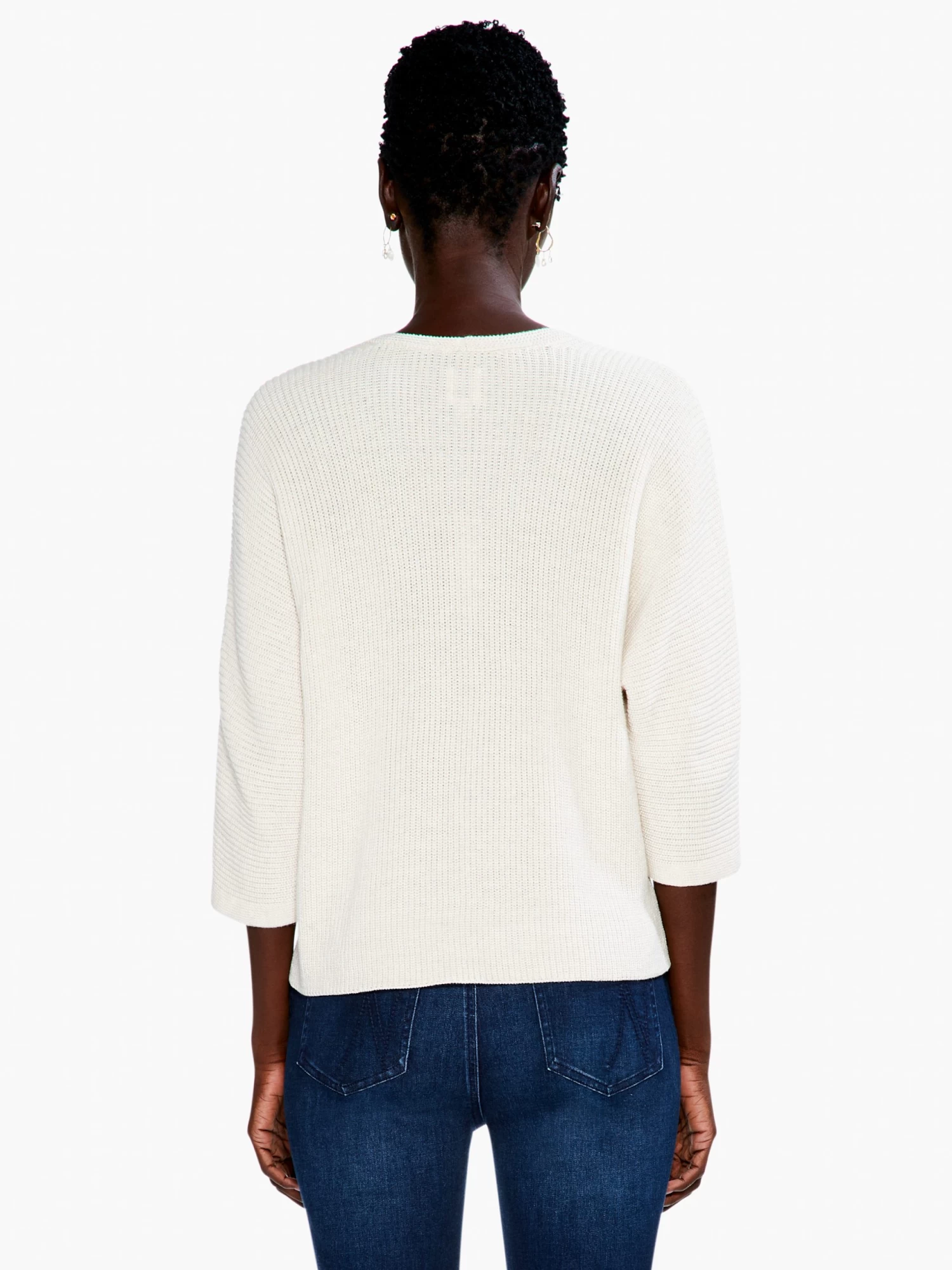 Relaxed Shaker Knit Sweater CANVAS - Image 3