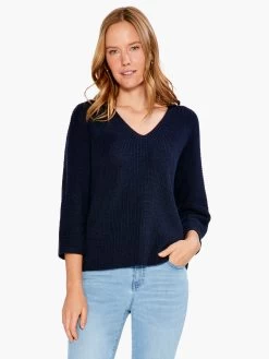 Relaxed Shaker Knit Sweater DARK INDIGO