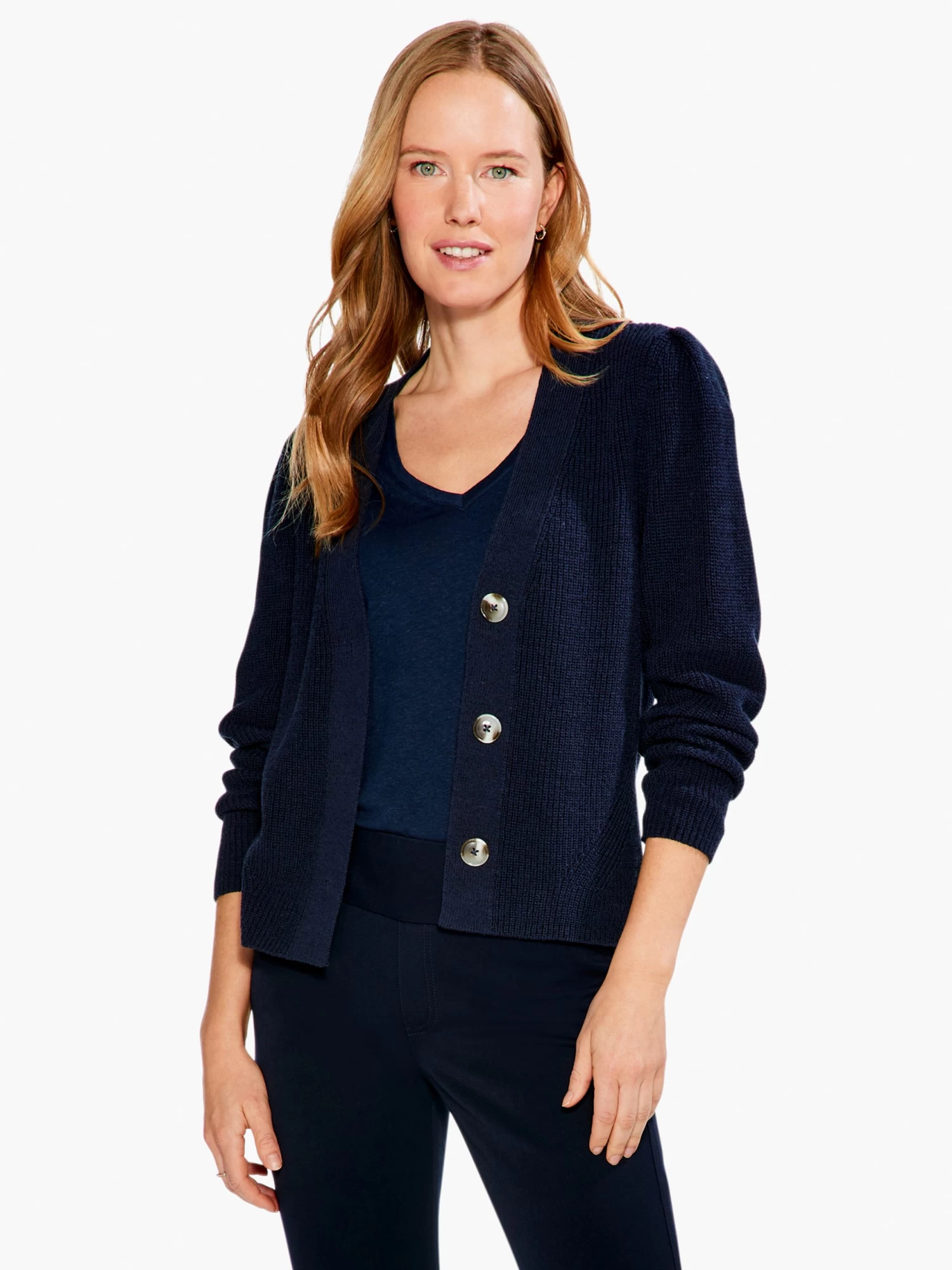 Shaker Knit Cardigan DARK INDIGO