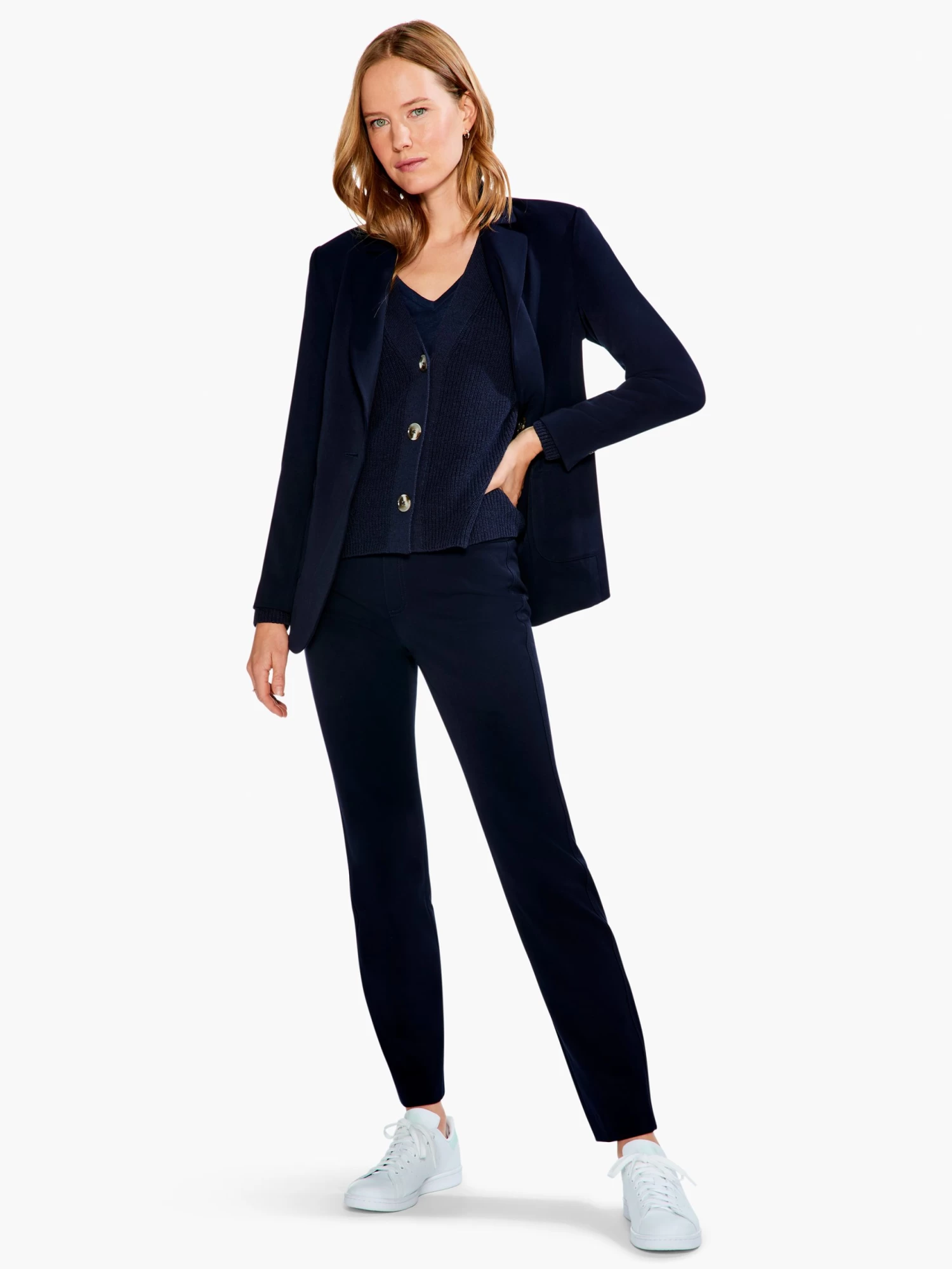 Shaker Knit Cardigan DARK INDIGO - Image 4