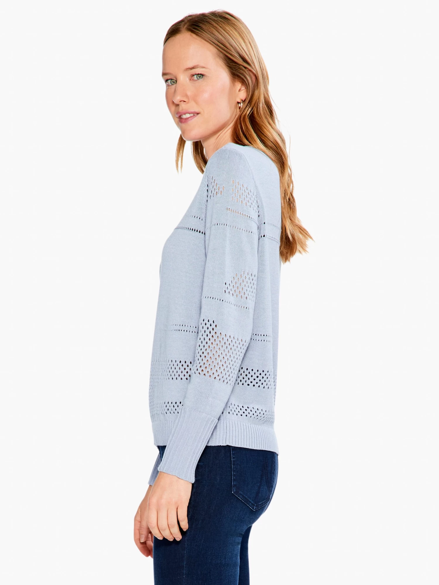Placed Pointelle Sweater - Image 2