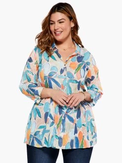 Citrus Grove Long Crinkle Shirt BLUE MULTI