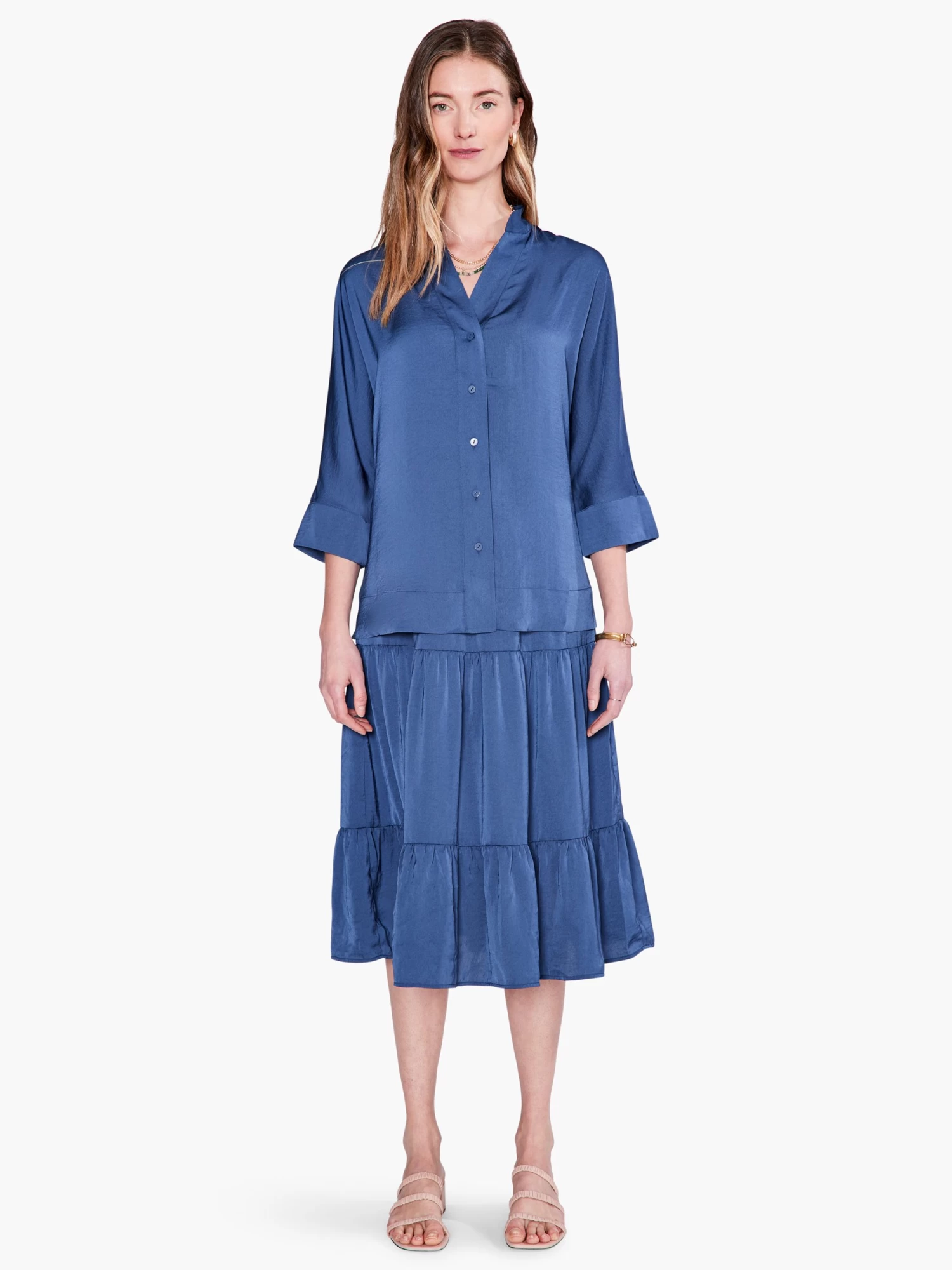 Soft Drape Town Shirt DEEP OCEAN - Image 4