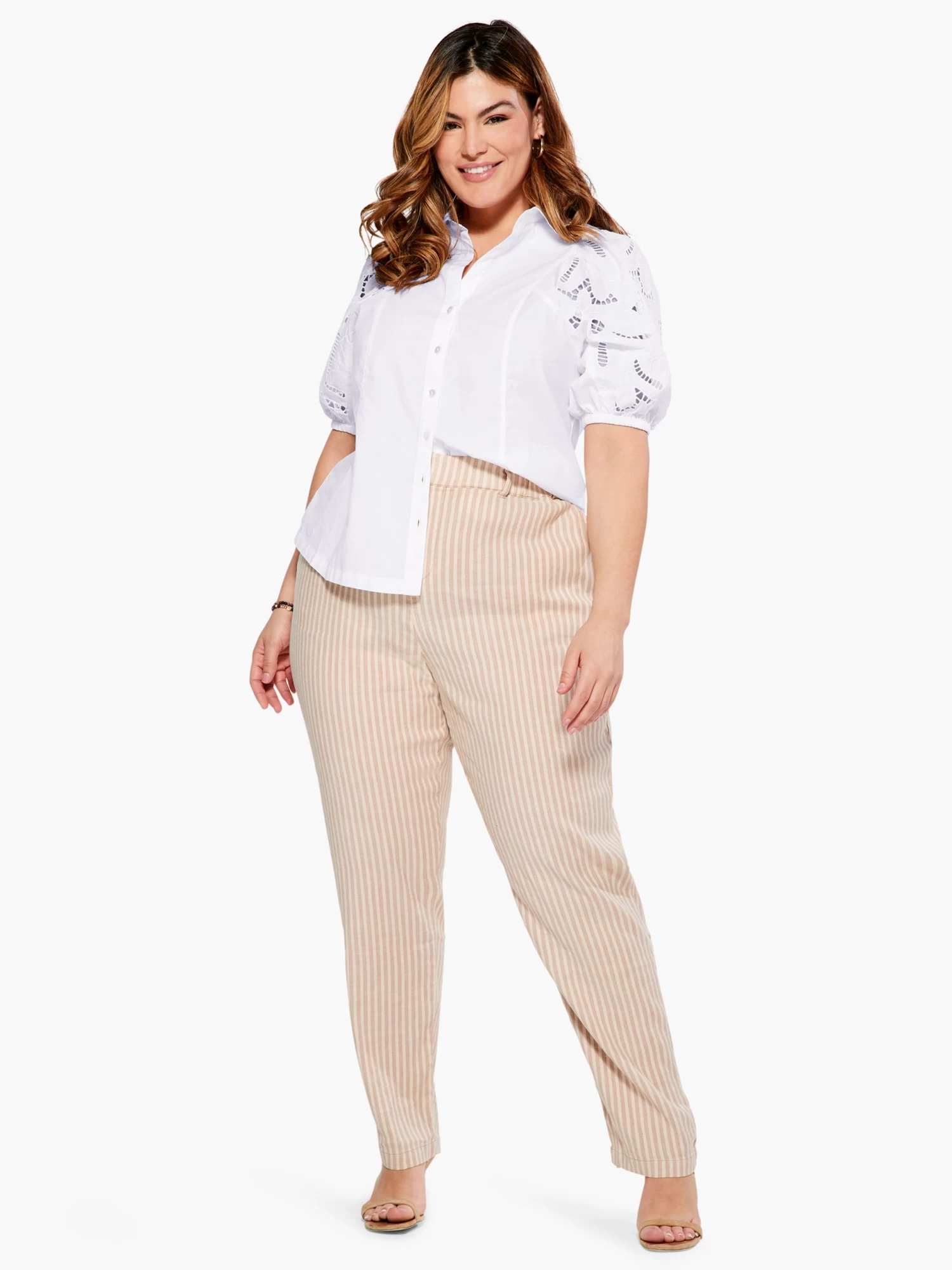 Eyelet Sleeves Shirt PAPER WHITE - Image 5