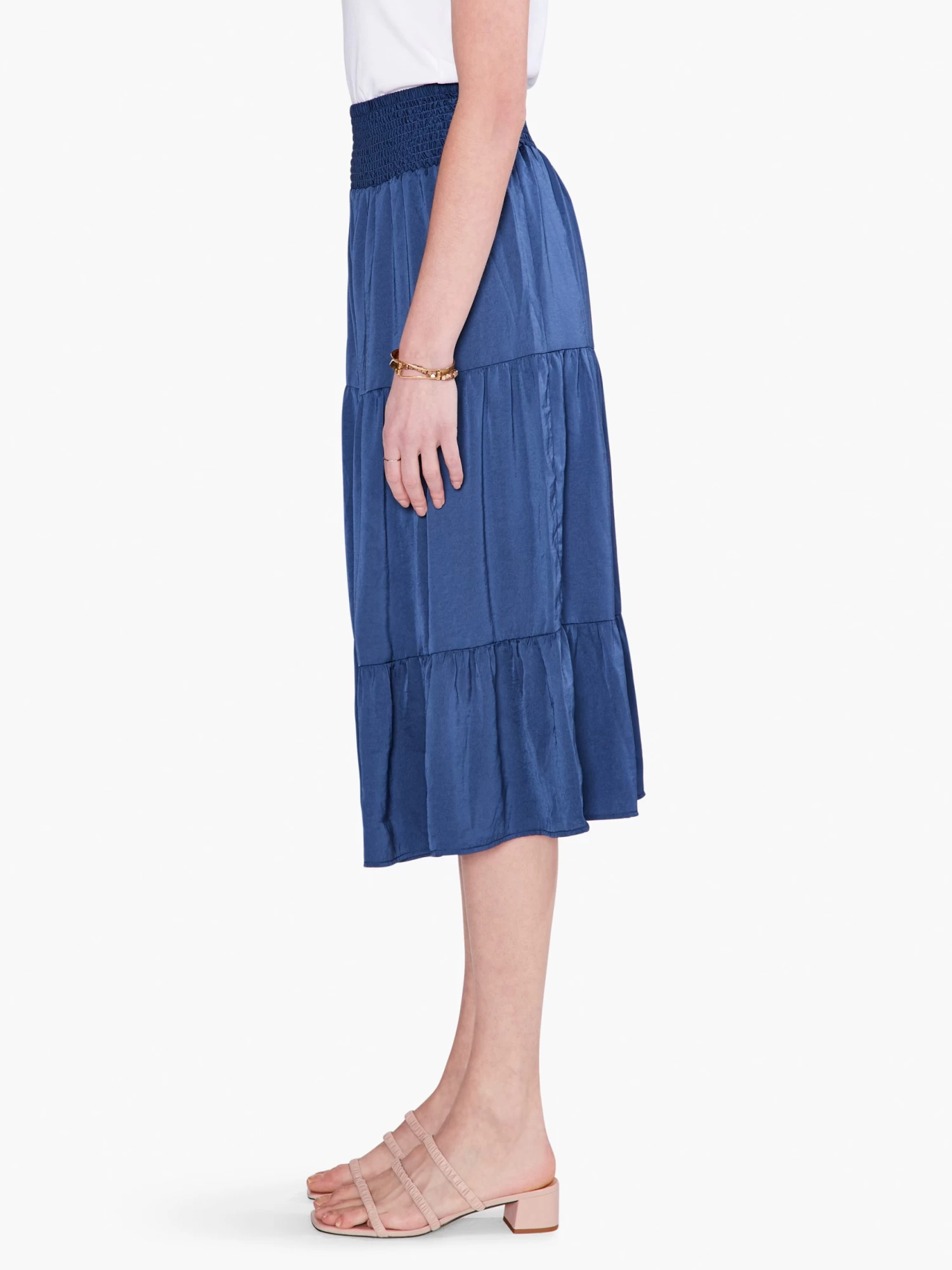 Soft Drape Tiered Skirt DEEP OCEAN - Image 2