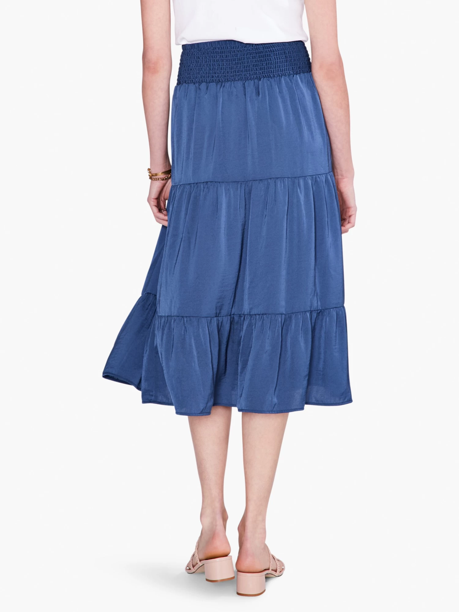 Soft Drape Tiered Skirt DEEP OCEAN - Image 3