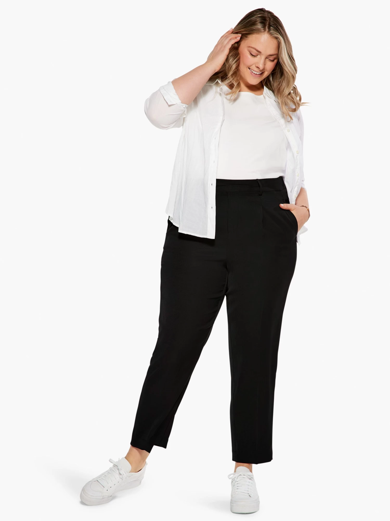 Smart Look Relaxed Trouser BLACK ONYX - Image 4