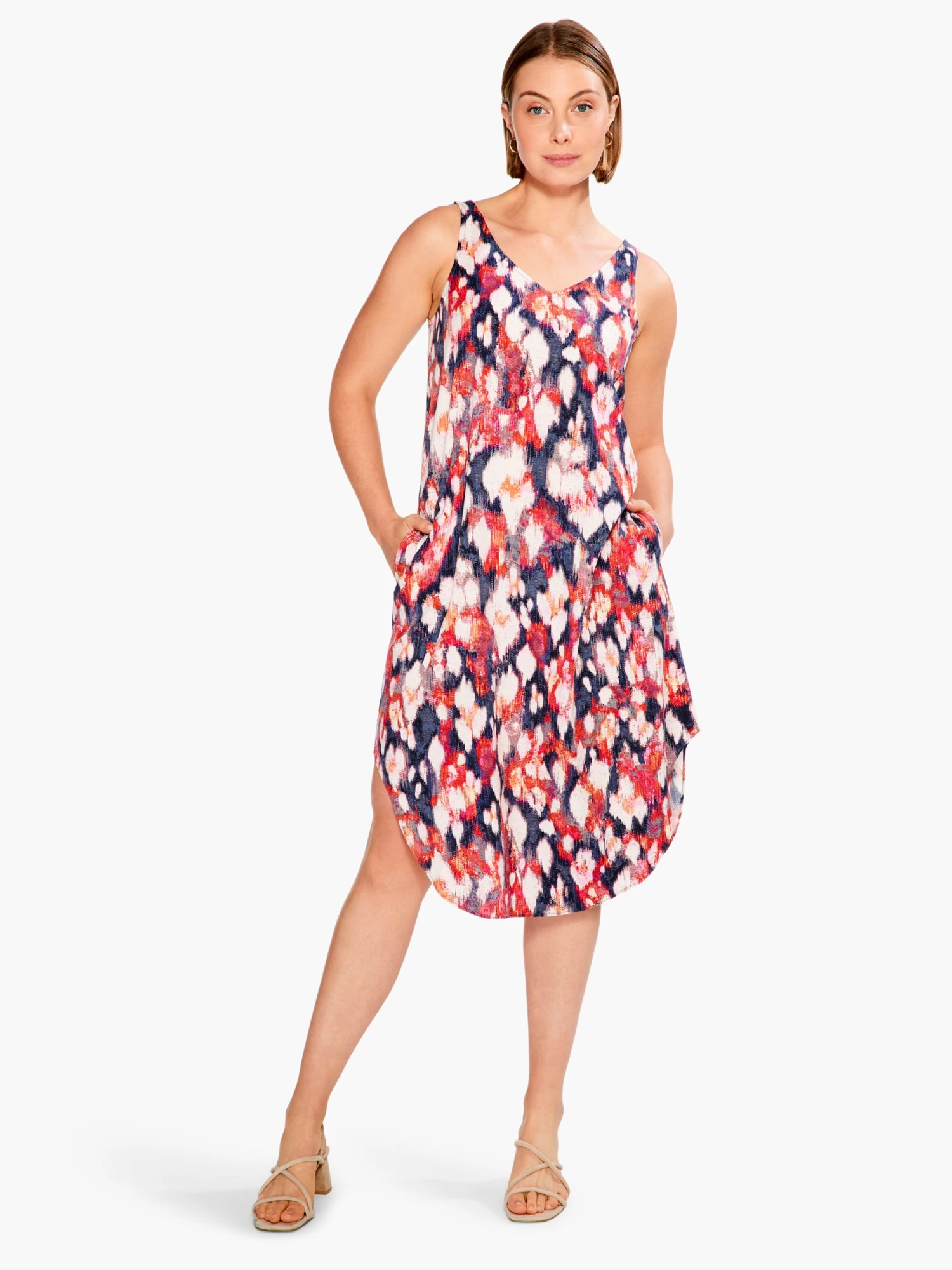 Floral Ikat Live In Dress BLUE MULTI - Image 4