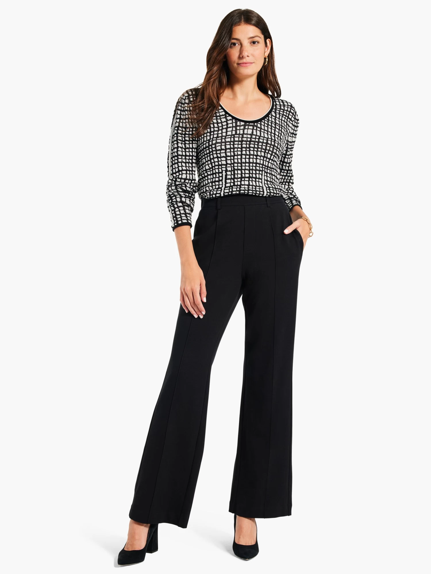 Checked Off Sweater BLACK MULTI - Image 4