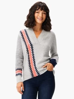Fairisle Stitch Sweater GREY MULTI
