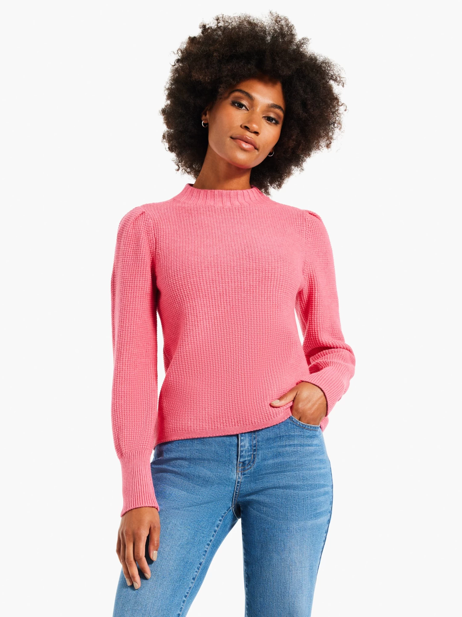 Waffle Stitch Sweater GRENADINE