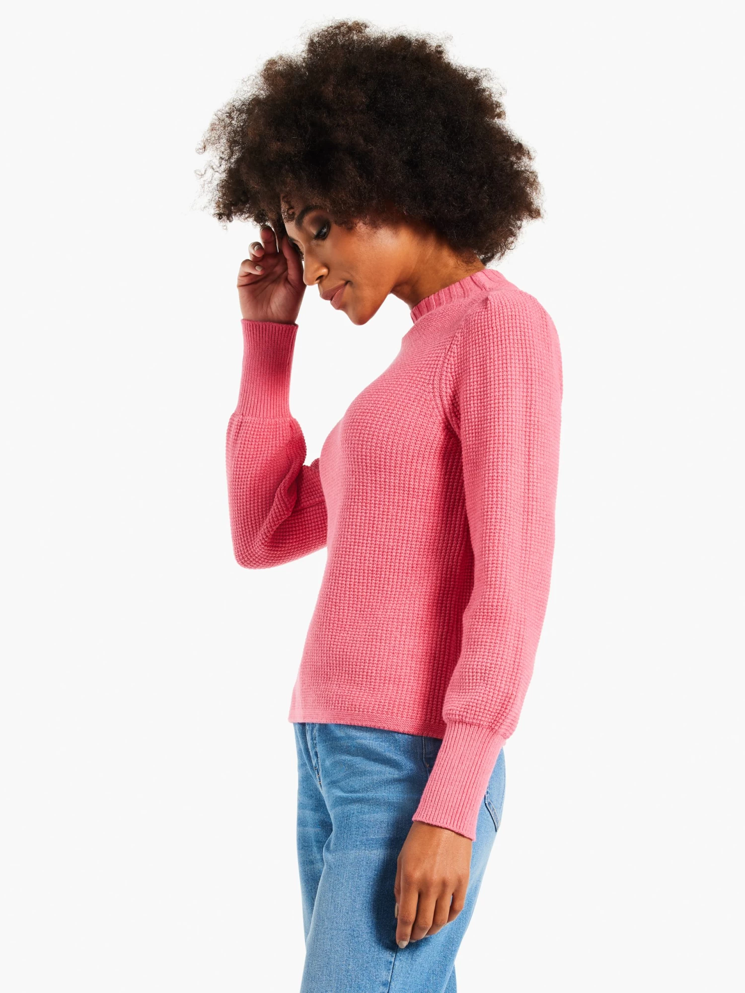 Waffle Stitch Sweater GRENADINE - Image 2