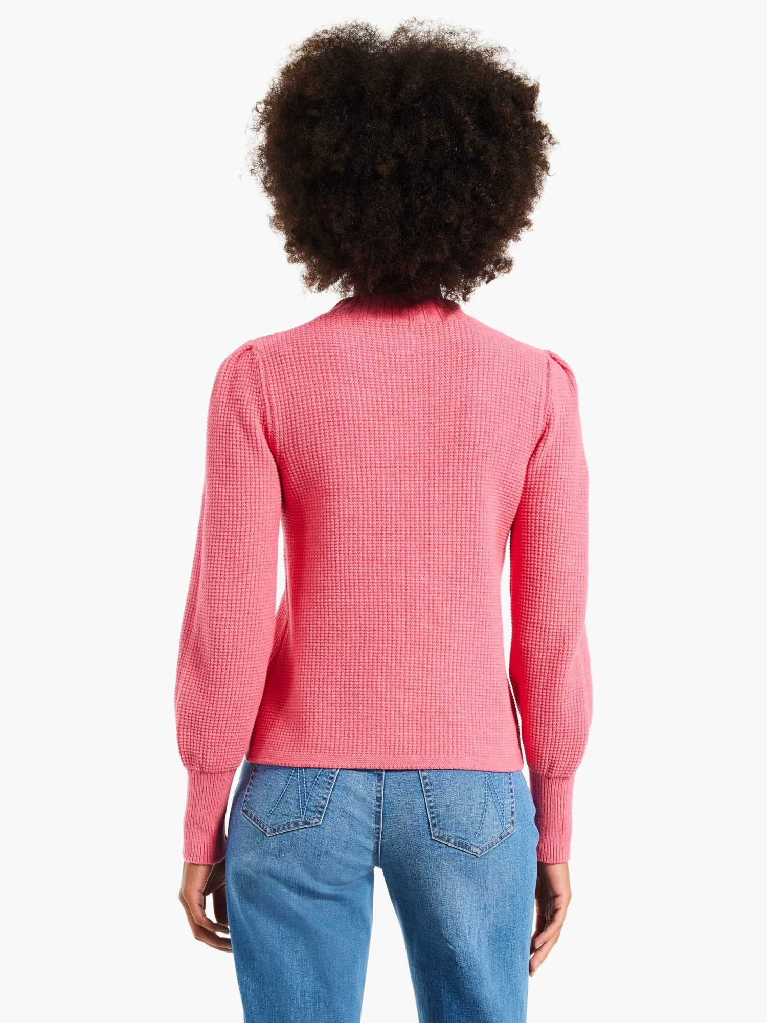 Waffle Stitch Sweater GRENADINE - Image 3