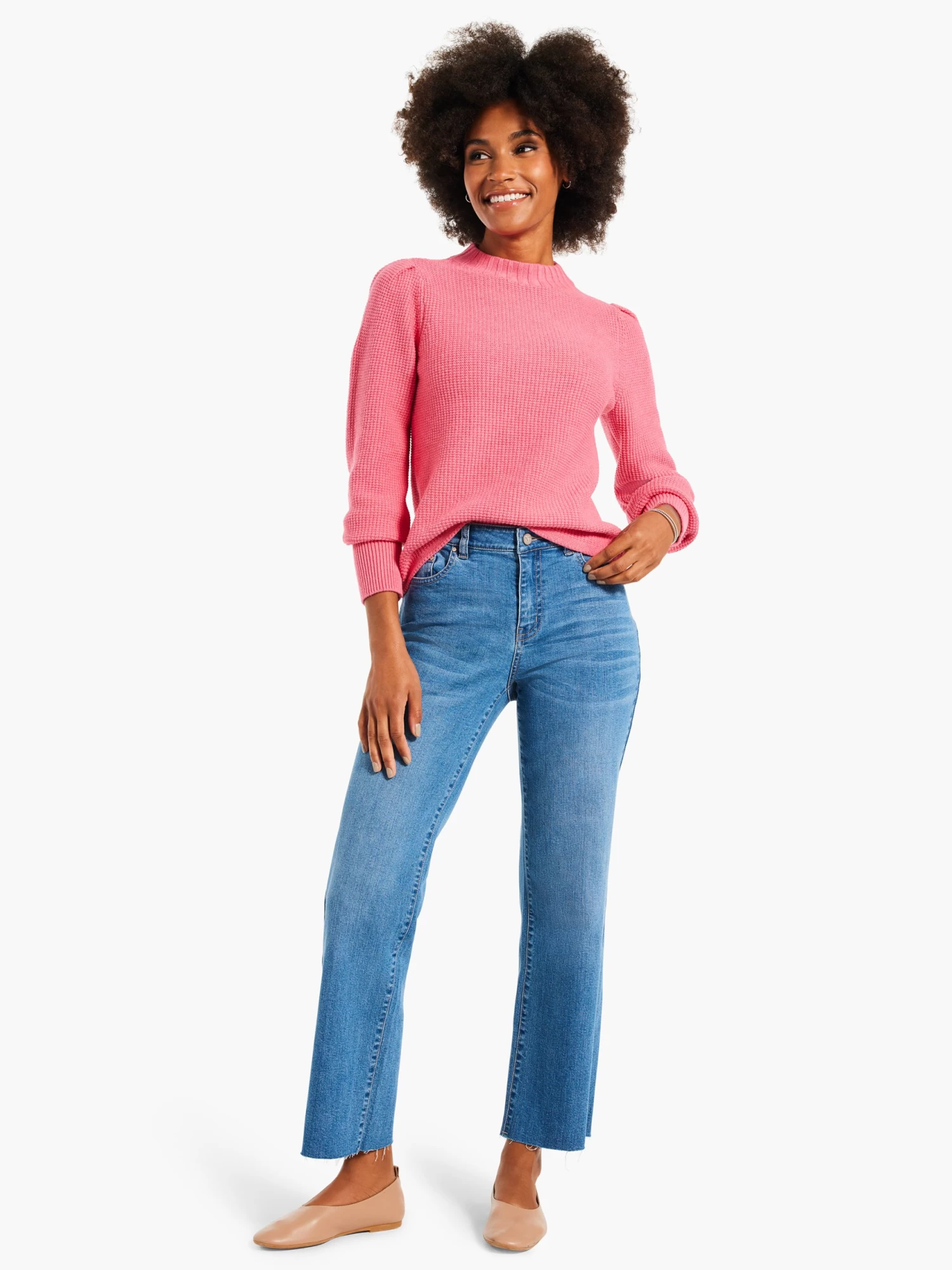 Waffle Stitch Sweater GRENADINE - Image 4