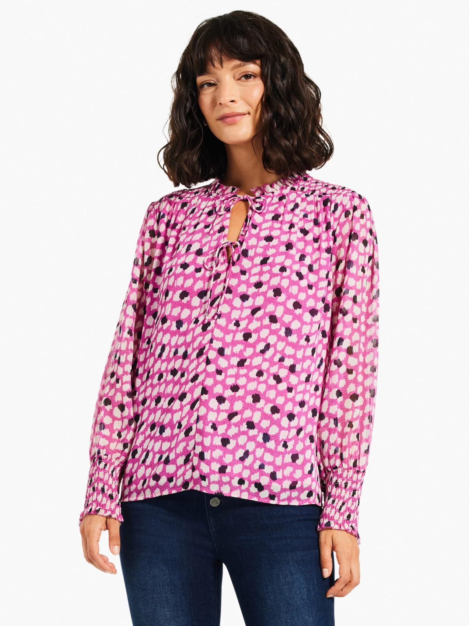 Vivid Dot Top PINK MULTI